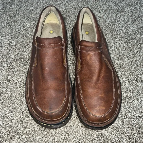 Dr. Martens Brown Leather Slip On Shoes - Picture 1 of 5